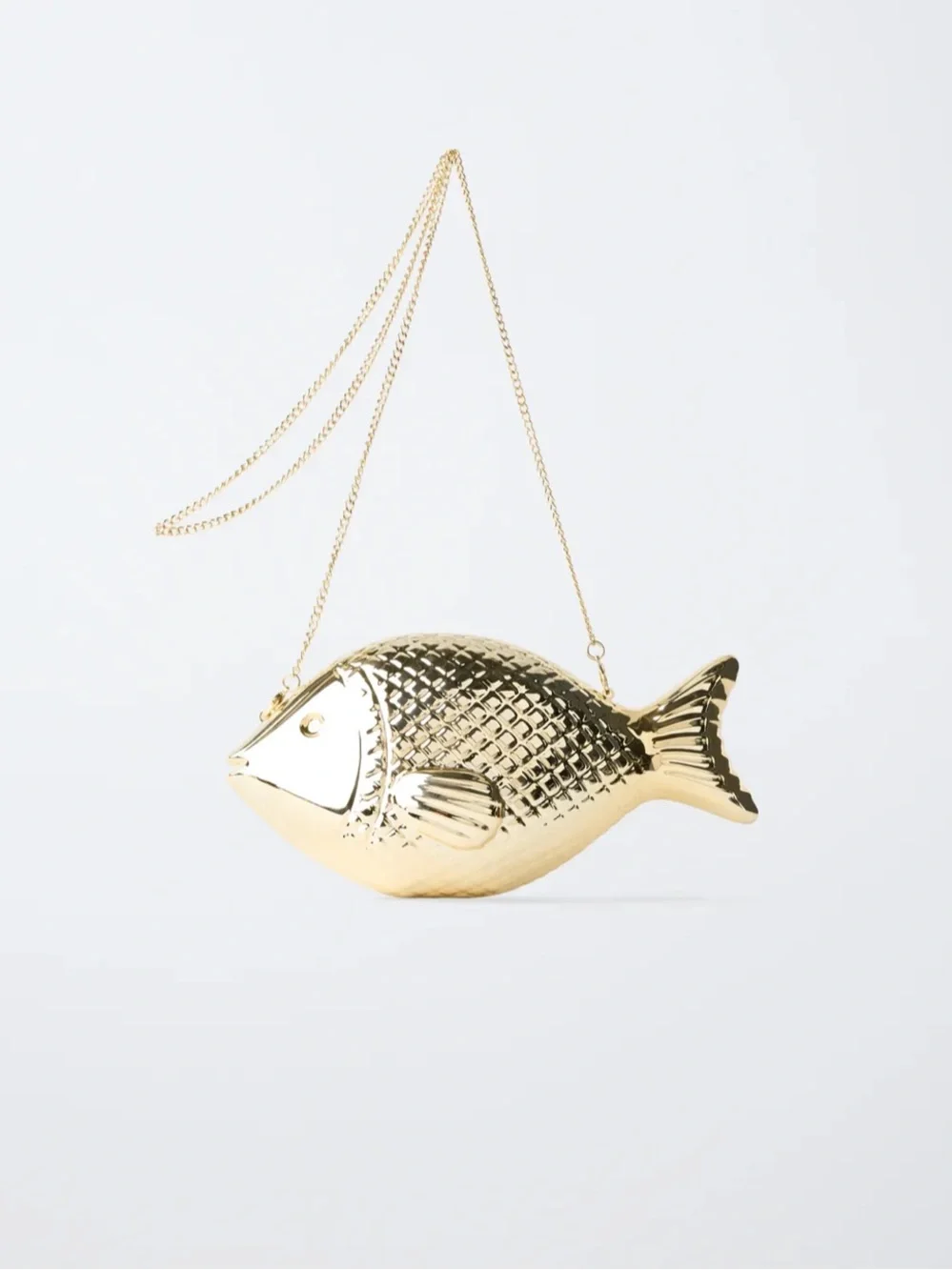 Zara Gold Fish Bag